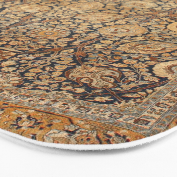 Tabriz Antique Boho Persian Rug Print Bath Mat Gallery Image 3
