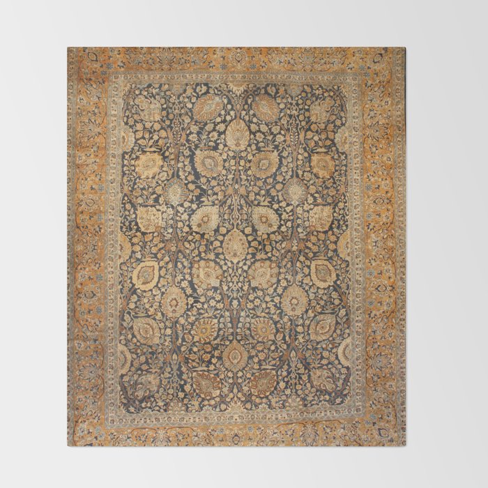 Tabriz Antique Boho Persian Rug Print Throw Blanket Gallery Image 2