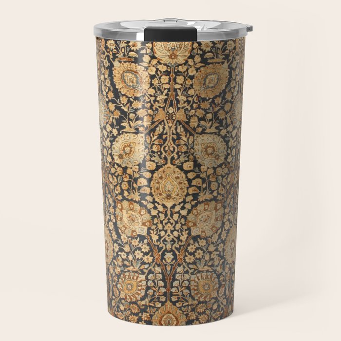 Tabriz Antique Boho Persian Rug Print Travel Mug Gallery Image 1