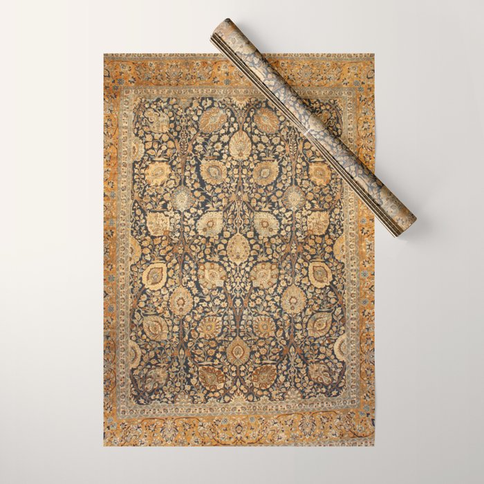 Tabriz Antique Boho Persian Rug Print Wrapping Paper Gallery Image 1
