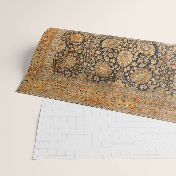 Tabriz Antique Boho Persian Rug Print Wrapping Paper Gallery Image 2