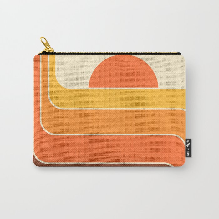 Retro Geometric Sun Set Design 421 Carry All Pouch Gallery Image 1
