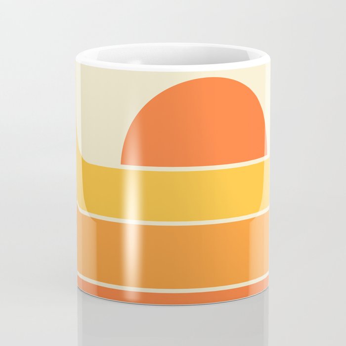Retro Geometric Sun Set Design 421 Coffee Mug Gallery Image 4