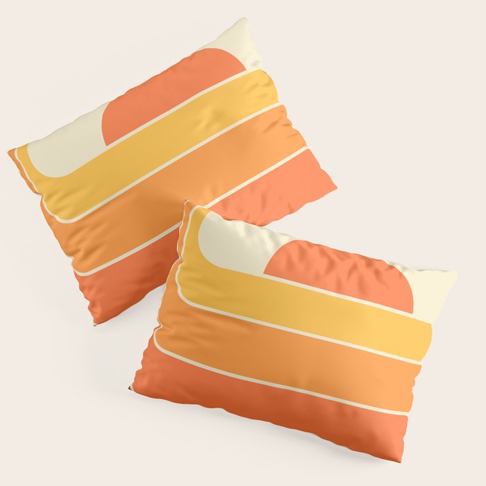 Retro Geometric Sun Set Design 421 Pillow Sham Gallery Image 1