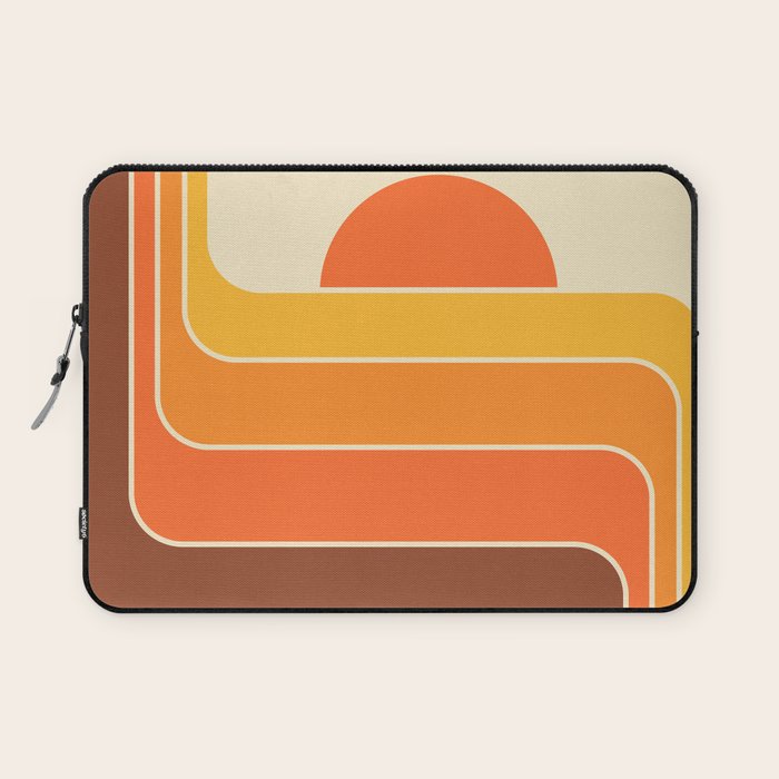 Retro Geometric Sun Set Design 421 Laptop Sleeve Gallery Image 1