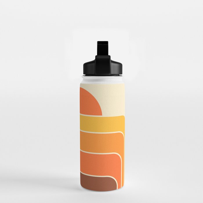 Retro Geometric Sun Set Design 421 Water Bottle Gallery Image 2