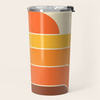 Retro Geometric Sun Set Design 421 Travel Mug Gallery Image 2