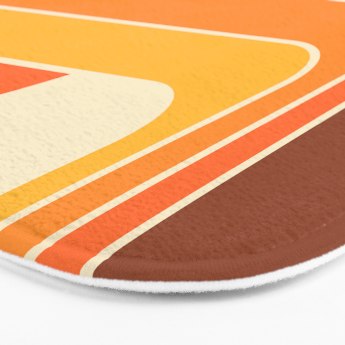 Retro Geometric Sun Set Design 421 Bath Mat Gallery Image 3