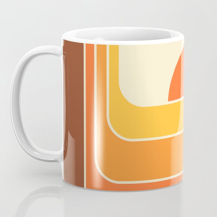 Retro Geometric Sun Set Design 421 Coffee Mug Gallery Image 3
