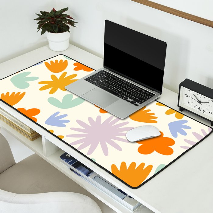 Mod Spring Flowers Desk Mat Gallery Image 2