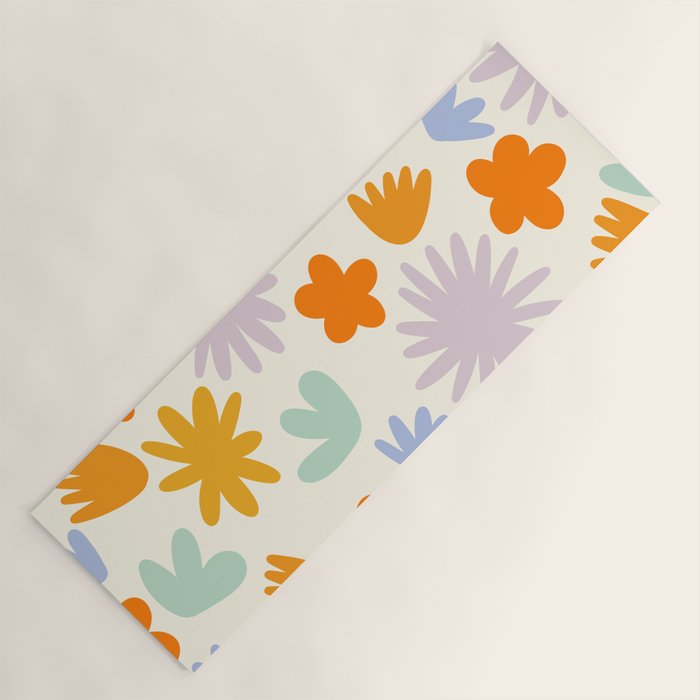 Mod Spring Flowers Yoga Mat Gallery Image 1