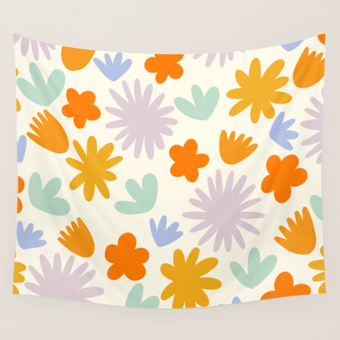 Mod Spring Flowers Wall Tapestry Gallery Image 4