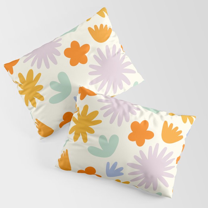 Mod Spring Flowers Pillow Sham Gallery Image 1