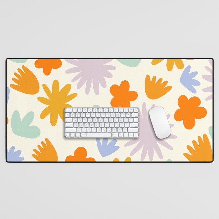 Mod Spring Flowers Desk Mat Gallery Image 1