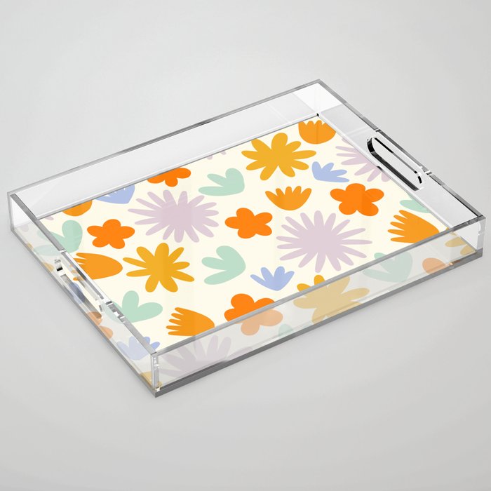 Mod Spring Flowers Acrylic Tray Gallery Image 1