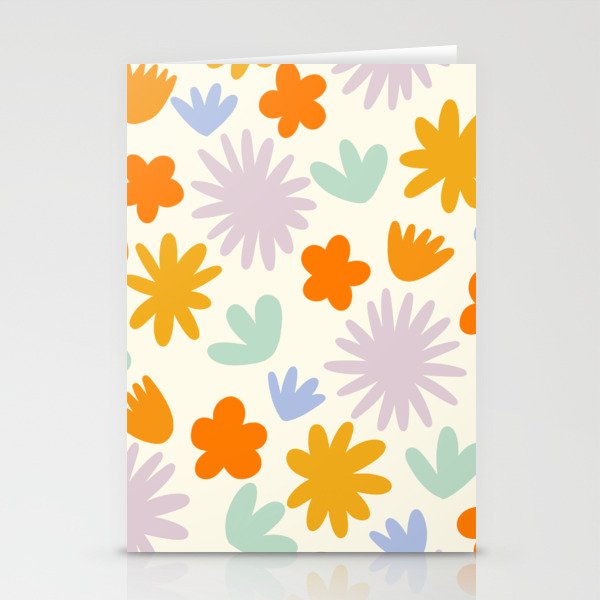 Mod Spring Flowers Stationery Card Gallery Image 1