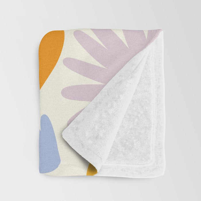 Mod Spring Flowers Throw Blanket Gallery Image 3