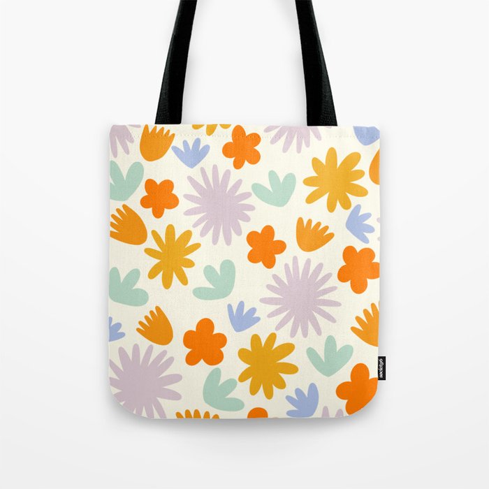 Mod Spring Flowers Tote Bag Gallery Image 1