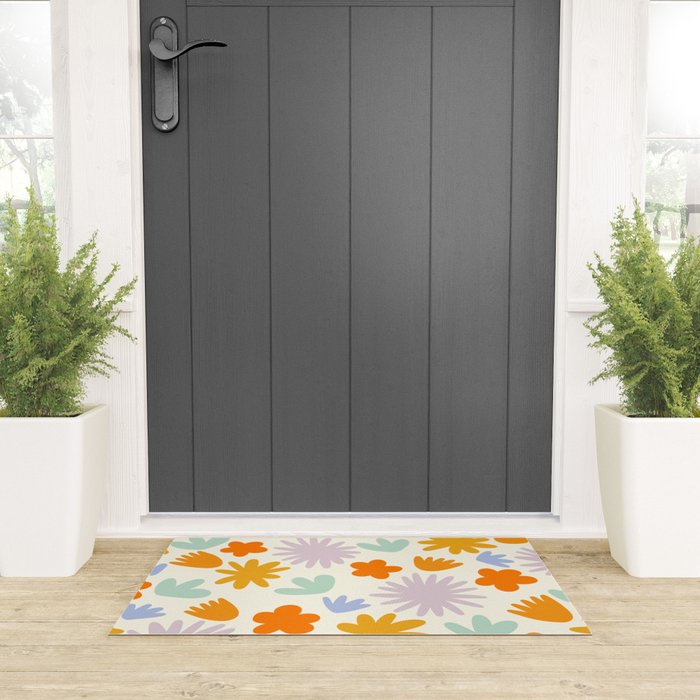 Mod Spring Flowers Welcome Mat Gallery Image 3