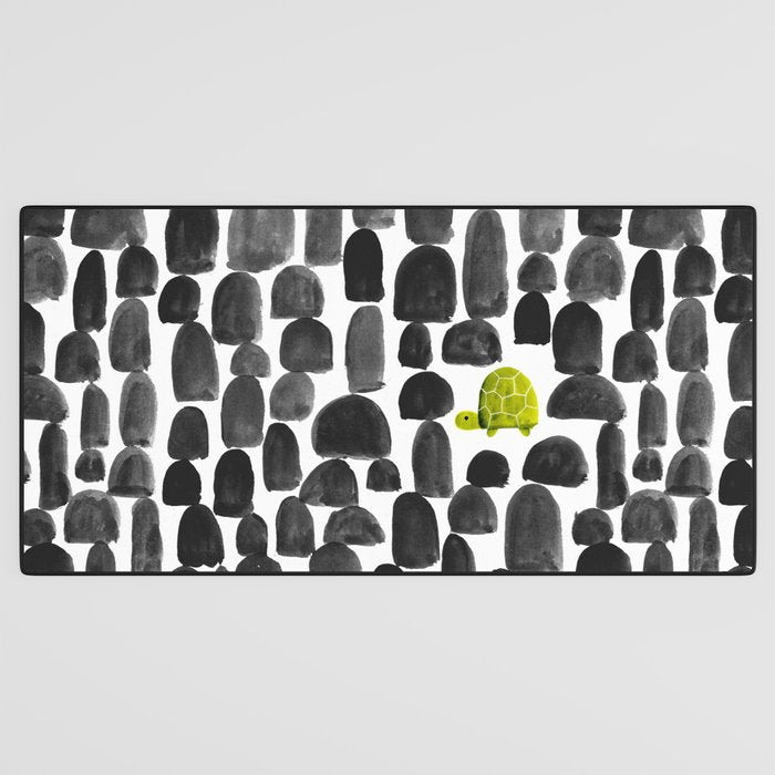Turtle in Stone Garden Desk Mat Gallery Image 3