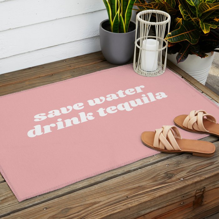 save water drink tequila Outdoor Rug Gallery Image 2