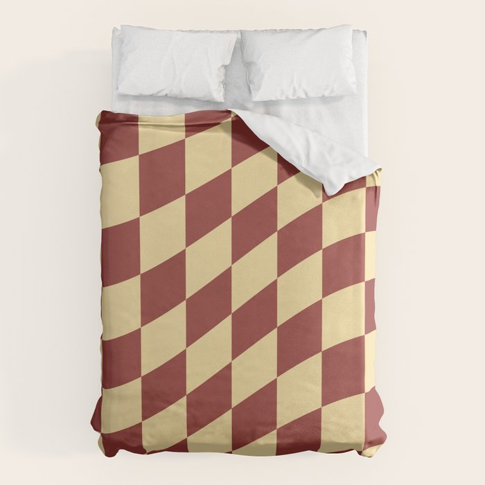 Wavy Rust x Buttercream Duvet Cover Gallery Image 1