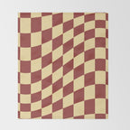 Wavy Rust x Buttercream Throw Blanket Gallery Image 2