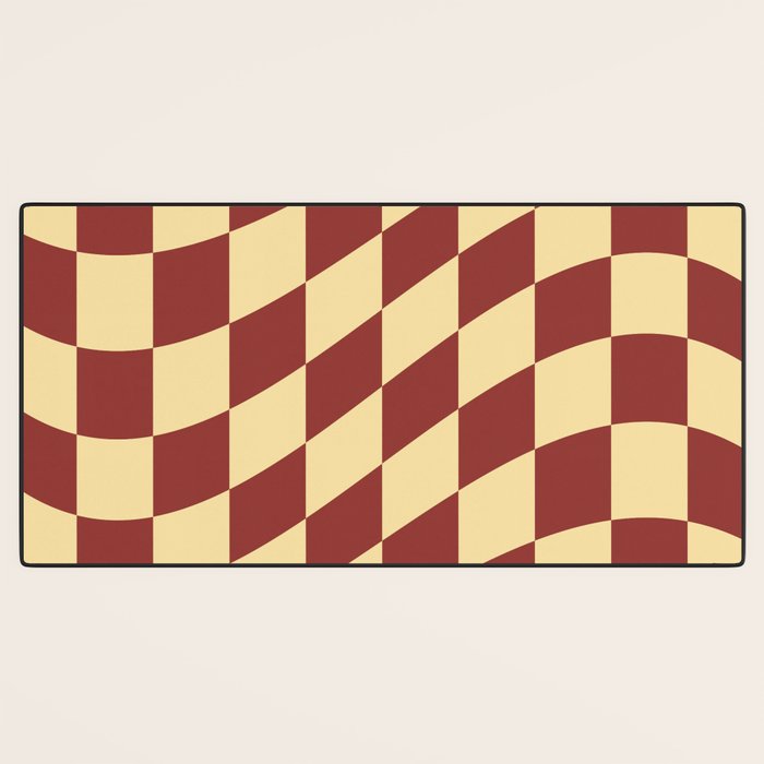 Wavy Rust x Buttercream Desk Mat Gallery Image 3