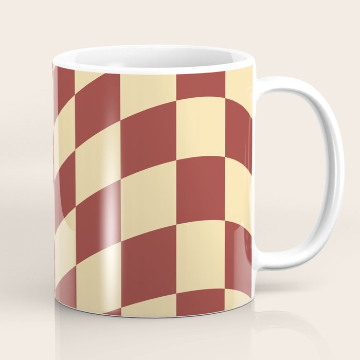 Wavy Rust x Buttercream Coffee Mug Gallery Image 1
