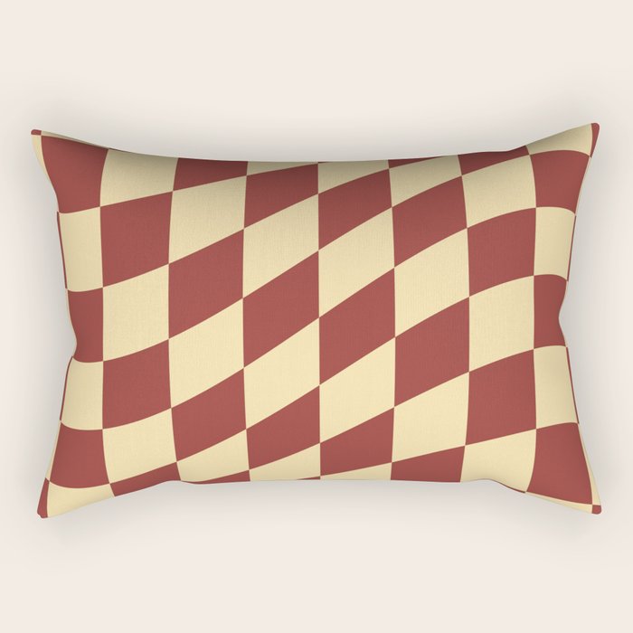 Wavy Rust x Buttercream Rectangular Pillow Gallery Image 2