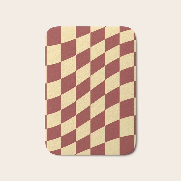 Wavy Rust x Buttercream Bath Mat Gallery Image 1