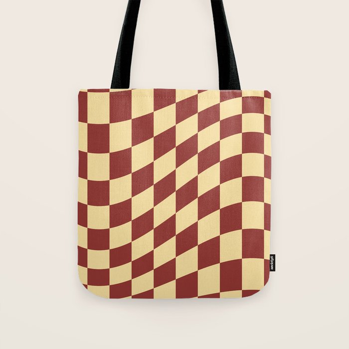 Wavy Rust x Buttercream Tote Bag Gallery Image 1