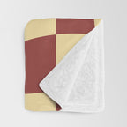 Wavy Rust x Buttercream Throw Blanket Gallery Image 3