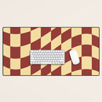 Wavy Rust x Buttercream Desk Mat Gallery Image 1