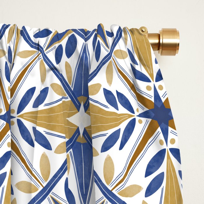 Geometric modern tile B Window Curtain Gallery Image 2