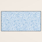 Matisse leaves pattern modern minimalistic light sky blue Desk Mat Gallery Image 3