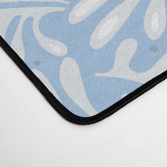 Matisse leaves pattern modern minimalistic light sky blue Desk Mat Gallery Image 4