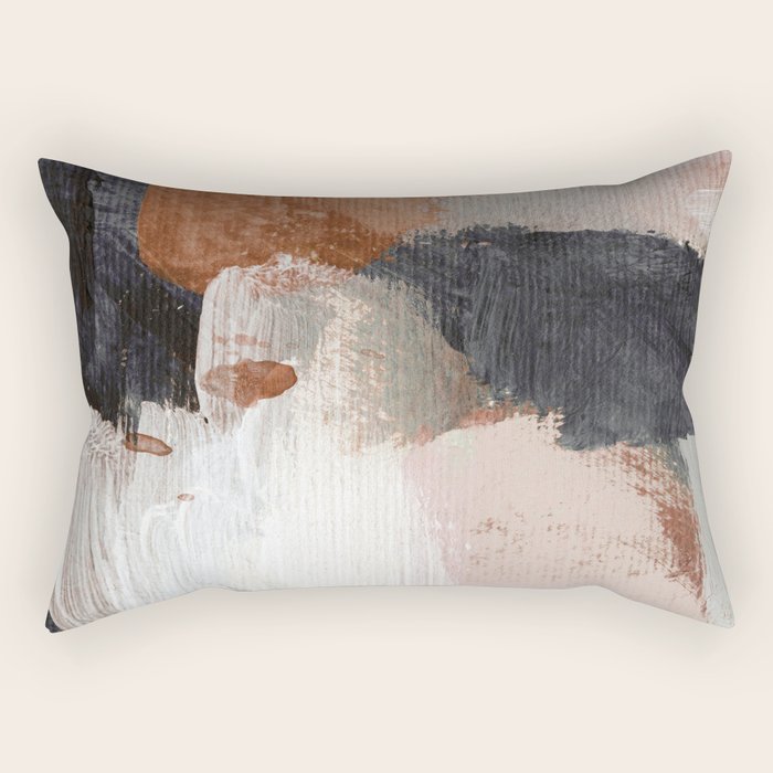 Earthly Abstract Rectangular Pillow Gallery Image 1