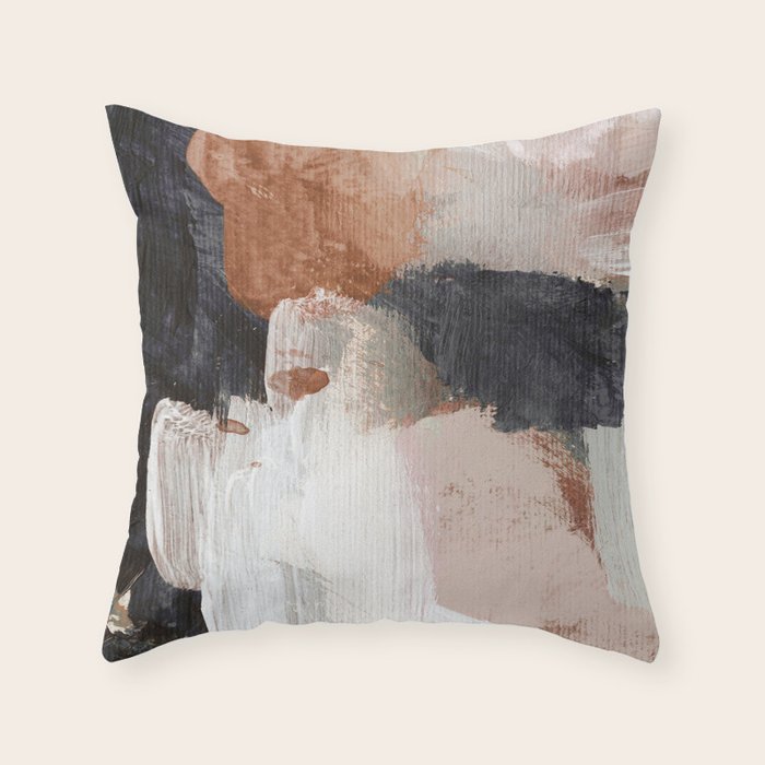 Earthly Abstract Throw Pillow Gallery Image 6