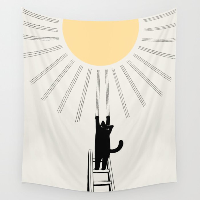 Cat Landscape 198: Making Sunshine Wall Tapestry Gallery Image 1
