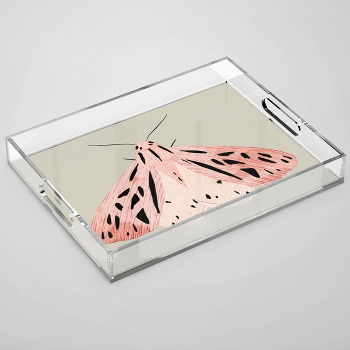 butterfly watercolor Acrylic Tray Gallery Image 1