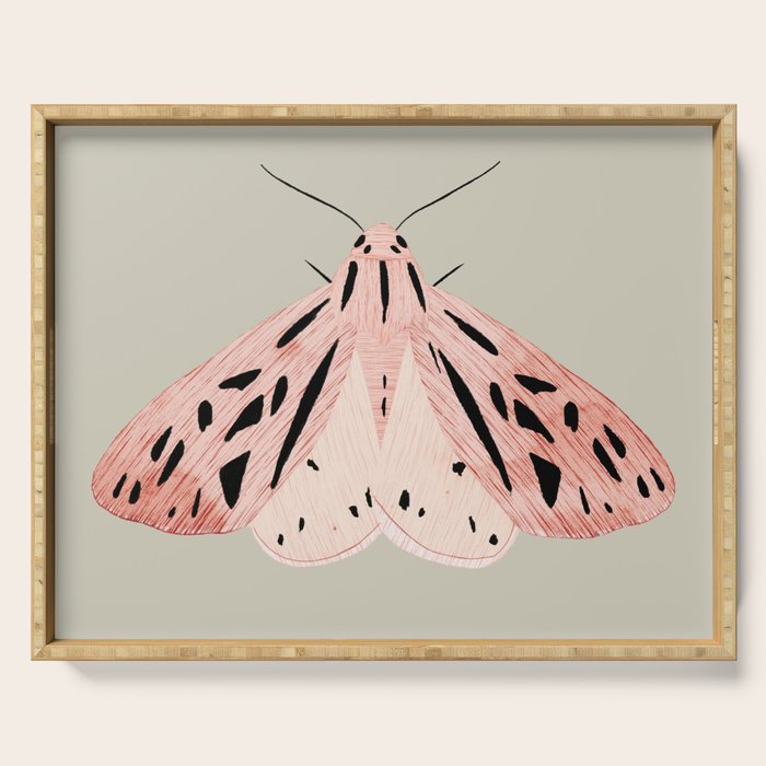 butterfly watercolor Serving Tray Gallery Image 1
