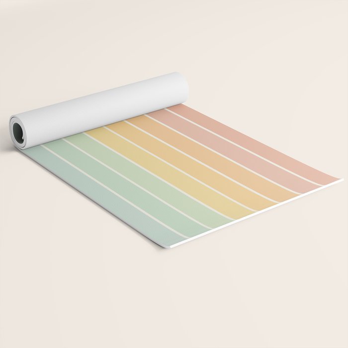 Gradient Arch XIV Pastel Mid Century Modern Rainbow Yoga Mat Gallery Image 2