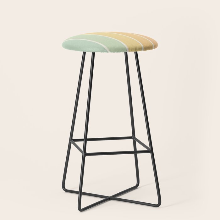 Gradient Arch XIV Pastel Mid Century Modern Rainbow Stool Gallery Image 1