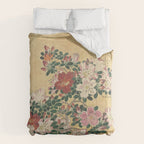 Vintage Flowers Azalea Japanese Painting Comforter Gallery Image 6