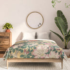 Vintage Flowers Azalea Japanese Painting Comforter Gallery Image 3