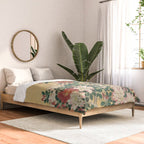 Vintage Flowers Azalea Japanese Painting Comforter Gallery Image 2