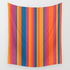 Classic Stripes III - Retro Rainbow  Wall Tapestry Gallery Image 4