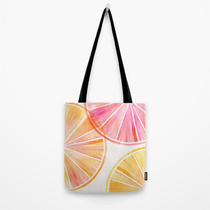Summer Citrus Party Watercolor Tote Bag Gallery Image 2