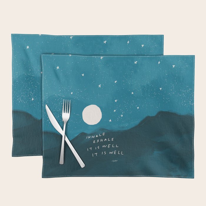 "Inhale Exhale It is Well It Is Well" Placemat Gallery Image 1